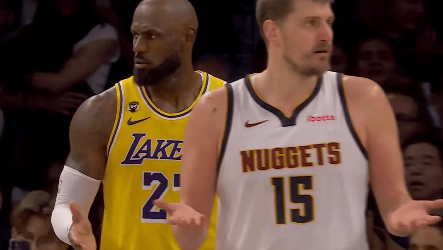 开云注册平台-四手连“摊”，詹姆斯与约基奇均对裁判不满同时摊手抗议